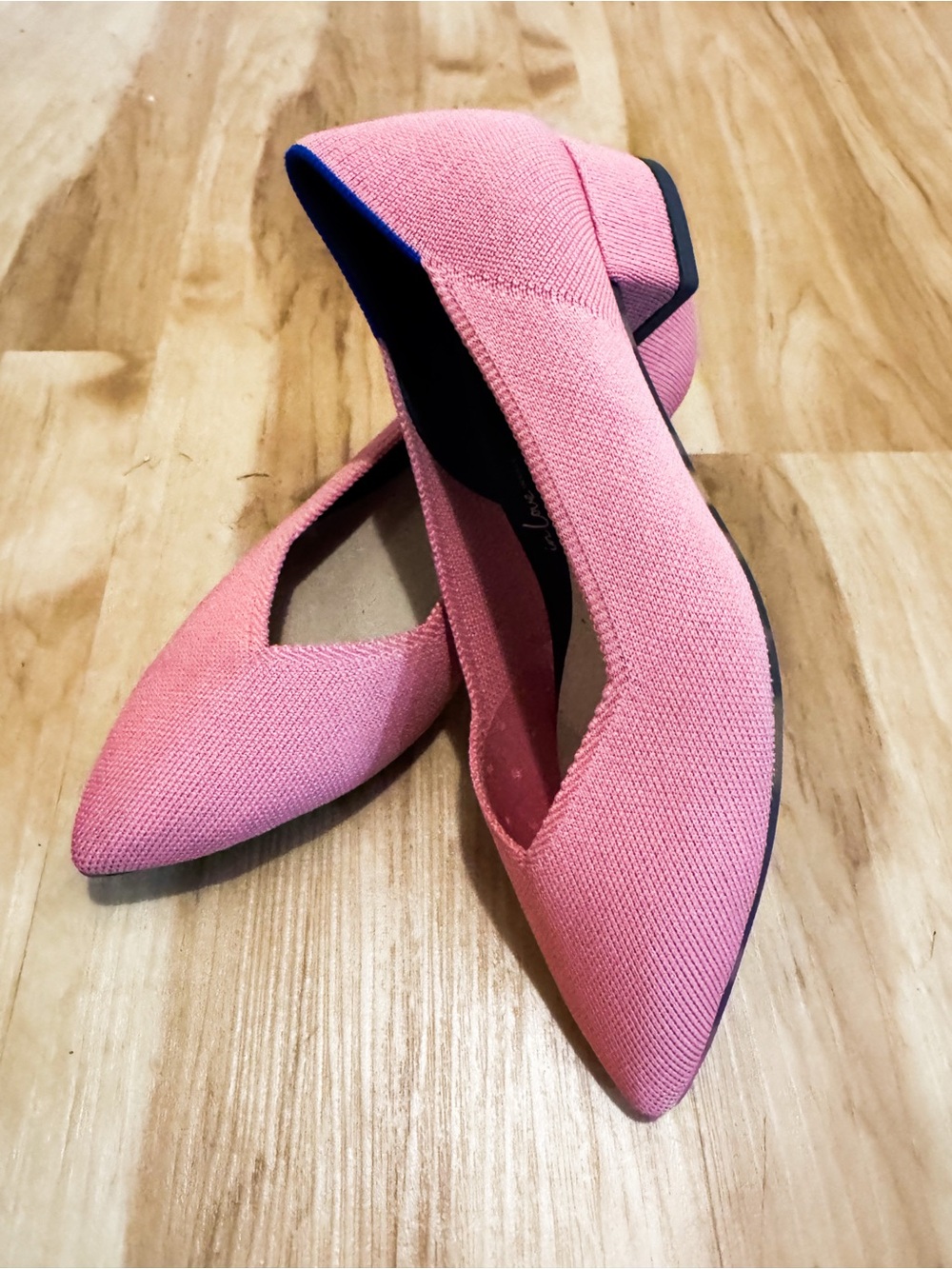 Rothy's The High Point Knit Block Heel Pumps in Tulip Pink